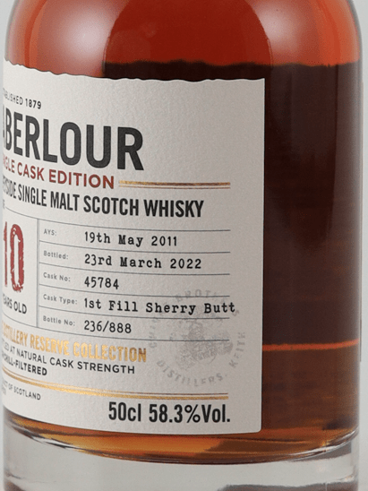 Aberlour 10 Year Old Single Cask Edition 500ml - Bottle Of Japan