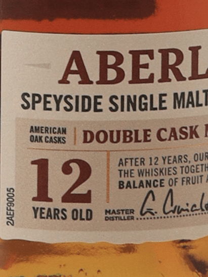 Aberlour 12 Year Old Double Cask Matured - Bottle Of Japan