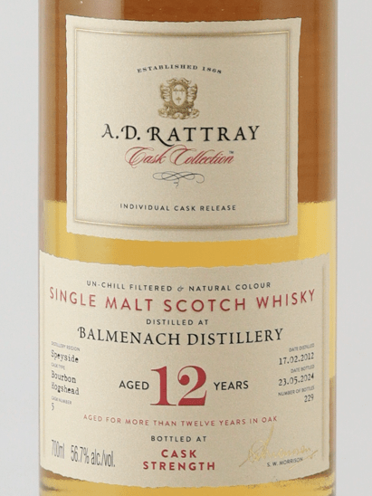 AD Rattray Balmenach 12 Year Old 2012 - Bottle Of Japan