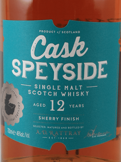AD Rattray Cask Speyside 12 Year Old - Bottle Of Japan