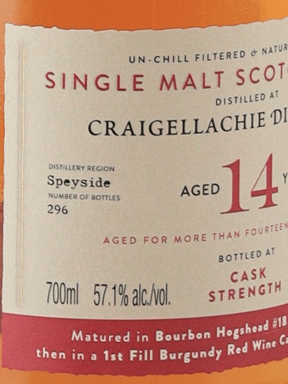 AD Rattray Craigellachie 14 Year Old 2010 - Bottle Of Japan