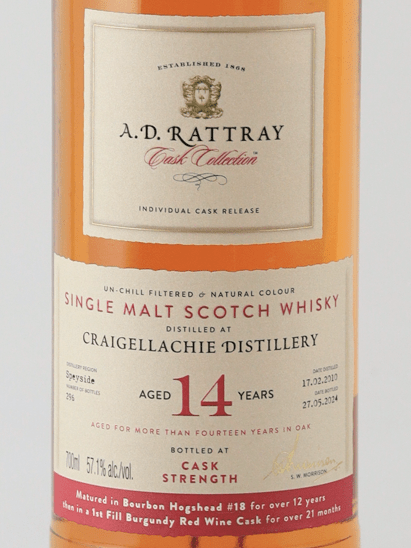 AD Rattray Craigellachie 14 Year Old 2010 - Bottle Of Japan