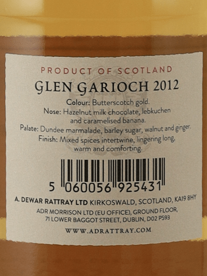 AD Rattray Glen Garioch 12 Year Old 2012 - Bottle Of Japan