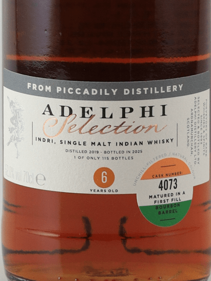 Adelphi Piccadilly Indri 6 Year Old 2019 - Bottle Of Japan