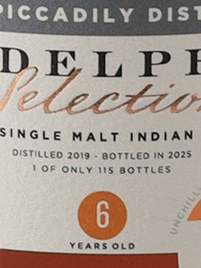 Adelphi Piccadilly Indri 6 Year Old 2019 - Bottle Of Japan