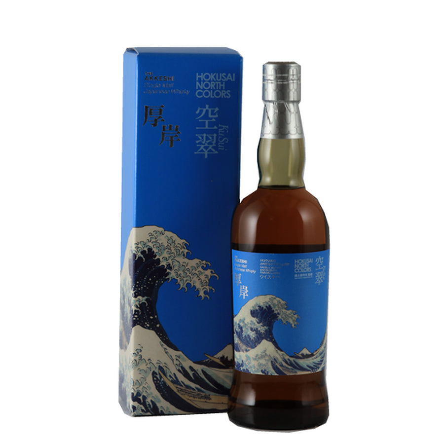 Akkeshi Single Malt HOKUSAI NORTH COLORS KUSUI Japanese Whisky - bottle and box