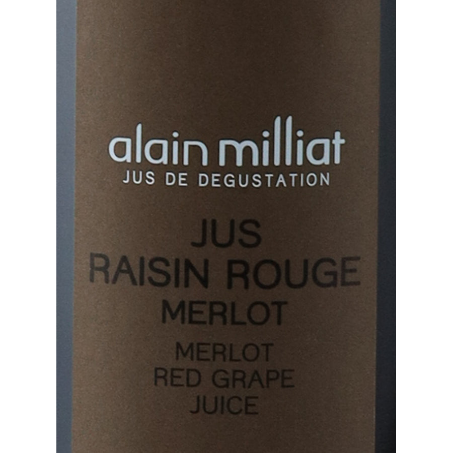 Alain Milliat Merlot Red Grape Juice 1L - brand and merlot label