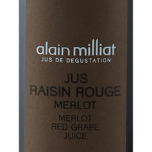 Load image into Gallery viewer, Alain Milliat Merlot Red Grape Juice 1L - brand and merlot label