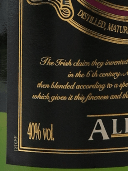 Alloway Irish Whiskey - Bottle Of Japan