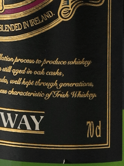Alloway Irish Whiskey - Bottle Of Japan