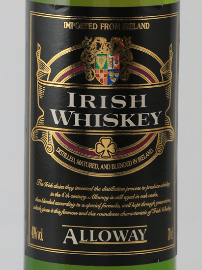 Alloway Irish Whiskey - Bottle Of Japan