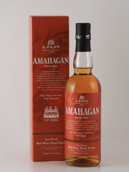 Amahagan World Malt Red Wine Wood Finish - Bottle Of Japan