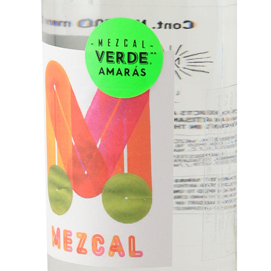 Amaras Verde Momento (10) Mezcal 700ml - Artwork label right angle