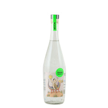 Load image into Gallery viewer, Amaras Verde Momento (3) mezcal, bottle front view with mythical bird artwork
