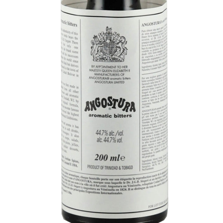 Angostura Aromatic Bitters 200ml - aromatic bitters label detail