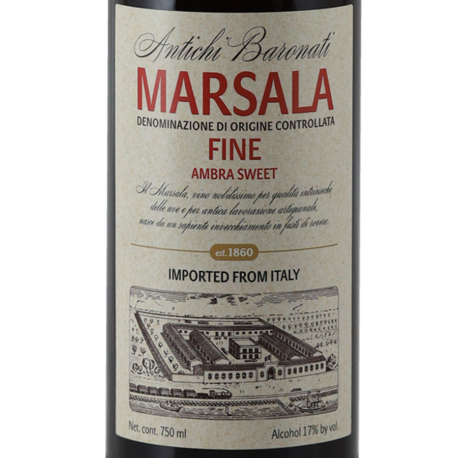 Antichi Baronati Marsala Fine Dolce Italian Fortified Wine - front label