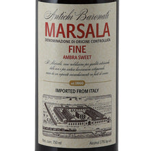Load image into Gallery viewer, Antichi Baronati Marsala Fine Dolce Italian Fortified Wine - front label