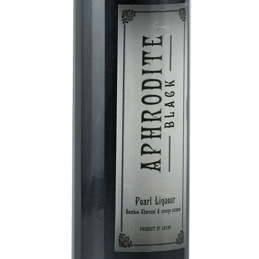 Aphrodite Black Pearl Liqueur 500ml - label left angle