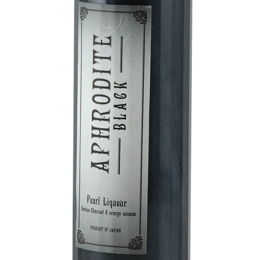 Aphrodite Black Pearl Liqueur 500ml - label right angle