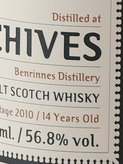 Archives Benrinnes 14 Year Old 2010 - Bottle Of Japan