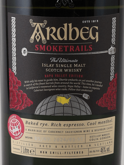 Ardbeg Smoke Trails Napa Valley Edition 1L - Bottle Of Japan