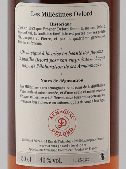 Armagnac Drouin Vintage 1998 500ml - Bottle Of Japan