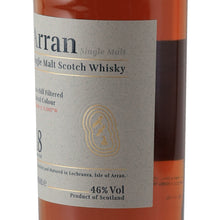 Load image into Gallery viewer, Arran 18 Year Old single malt Scotch whisky, right angle of the front label