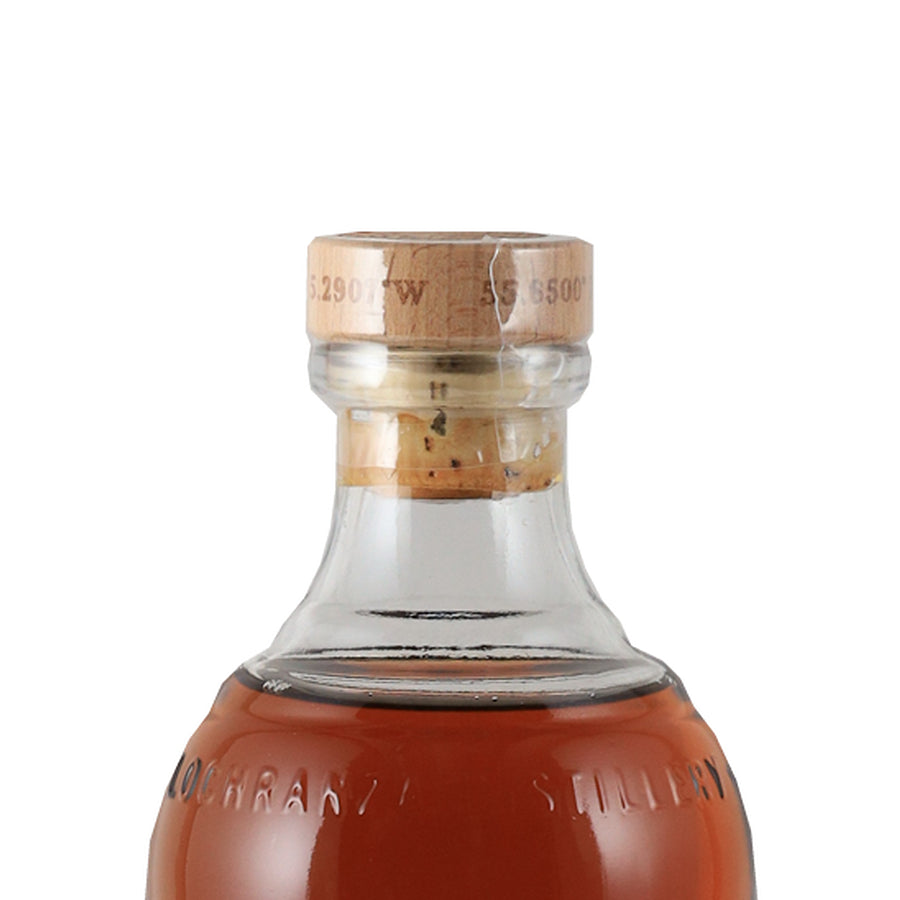 Arran 18 Year Old single malt Scotch whisky, wooden stopper and clear glass neck