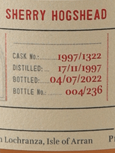 Load image into Gallery viewer, Arran 24 Year Old 1997 Sherry Hogshead - Bottle Of Japan