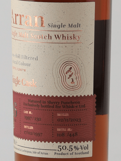 Arran 26 Year Old 1997 Sherry Puncheon - Bottle Of Japan