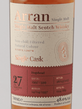 Load image into Gallery viewer, Arran 27 Year Old 1997 Hogshead - Bottle Of Japan