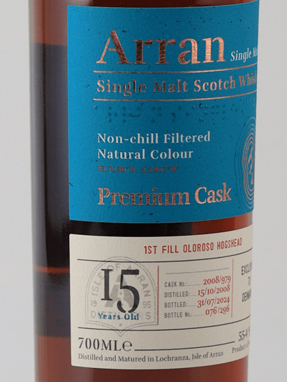 Arran Premium Cask 15 Year Old 2008 - Bottle Of Japan