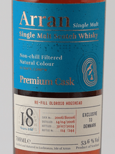 Load image into Gallery viewer, Arran Premium Cask 18 Year Old 2006 - Bottle Of Japan