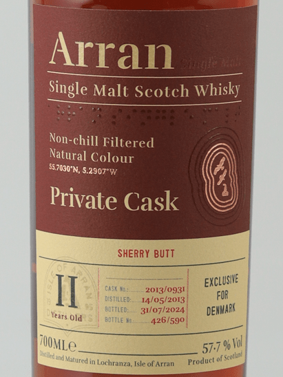 Arran Private Cask 11 Year Old 2013 - Bottle Of Japan