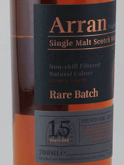 Arran Rare batch 15 Year Old French Oak Grand Cru - Bottle Of Japan