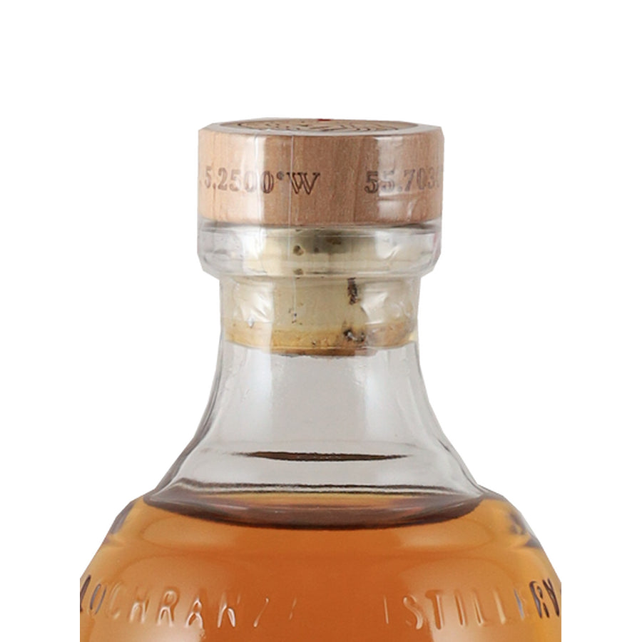 Arran Sauternes Cask Finish single malt whisky clear glass neck and wooden-topped cork
