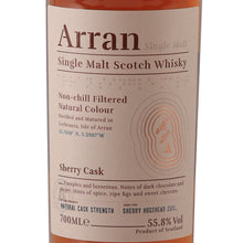 Load image into Gallery viewer, Arran Sherry Cask 700ml single malt whisky, front label