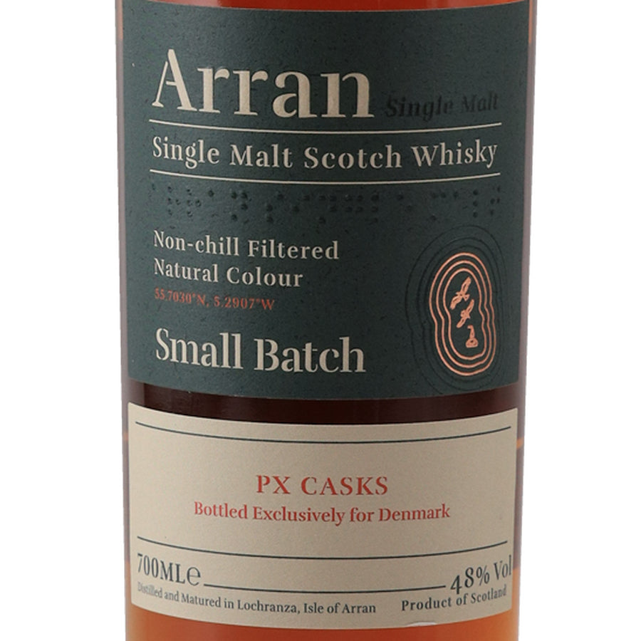 Arran Small Batch PX Sherry Cask Single Malt Scotch Whisky 48% 700ml - front label
