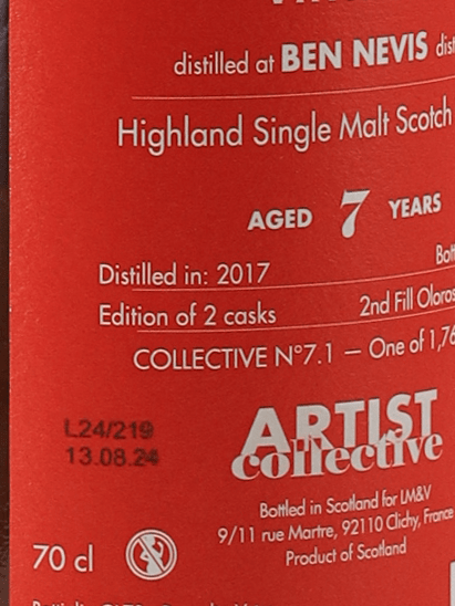 Artist Collective Ben Nevis 7 Year Old 2017 - Bottle Of Japan