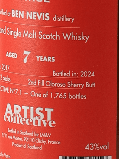 Artist Collective Ben Nevis 7 Year Old 2017 - Bottle Of Japan