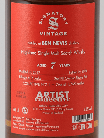 Artist Collective Ben Nevis 7 Year Old 2017 - Bottle Of Japan