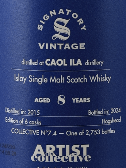 Artist Collective Caol Ila 8 Year Old 2015 - Bottle Of Japan