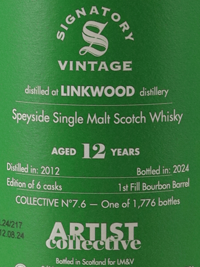 Artist Collective Linkwood 12 Year Old 2012 - Bottle Of Japan