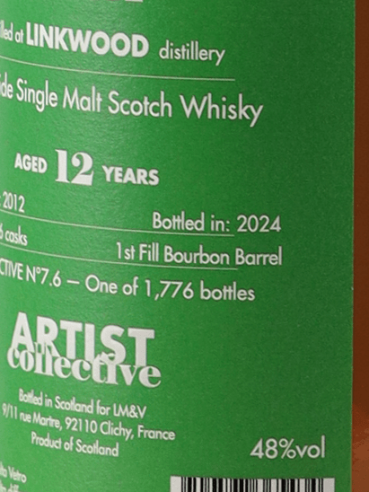 Artist Collective Linkwood 12 Year Old 2012 - Bottle Of Japan