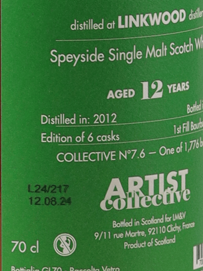 Artist Collective Linkwood 12 Year Old 2012 - Bottle Of Japan