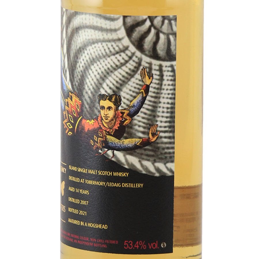 Artwork Ledaig 14 Year Old 2007 53.4% 700ml – Illustration and strength on side label