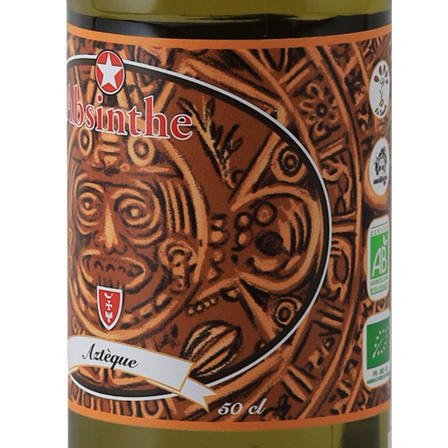 Aymonier Absinthe Azteque - front label right angle
