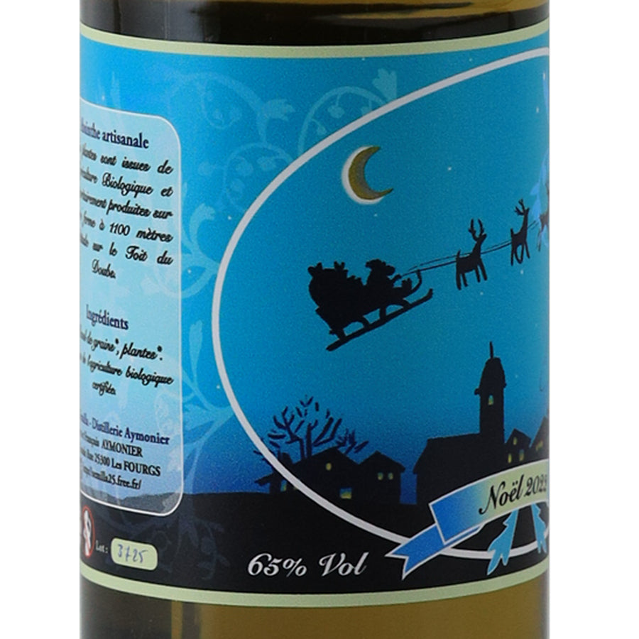 Aymonier Absinthe Noel 2022 - front label left angle