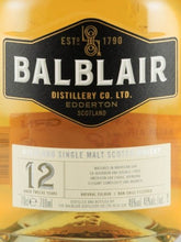 Load image into Gallery viewer, Balblair 12 Year Old - Bottle Of Japan