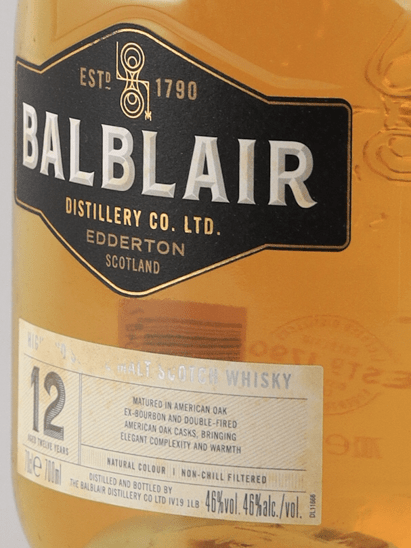 Balblair 12 Year Old 700ml - Bottle Of Japan